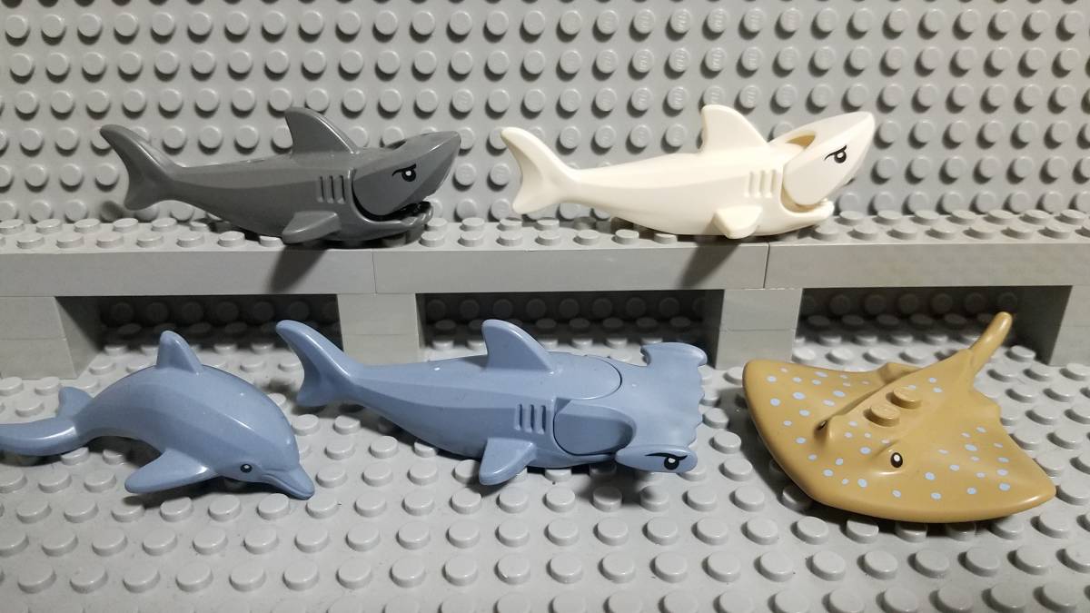 レゴ 海洋生物 マンマーヘッドシャーク エイ サメ イルカ 危険生物 シュモクザメ フィグ 大量出品 同梱可 正規品 LEGOの画像1