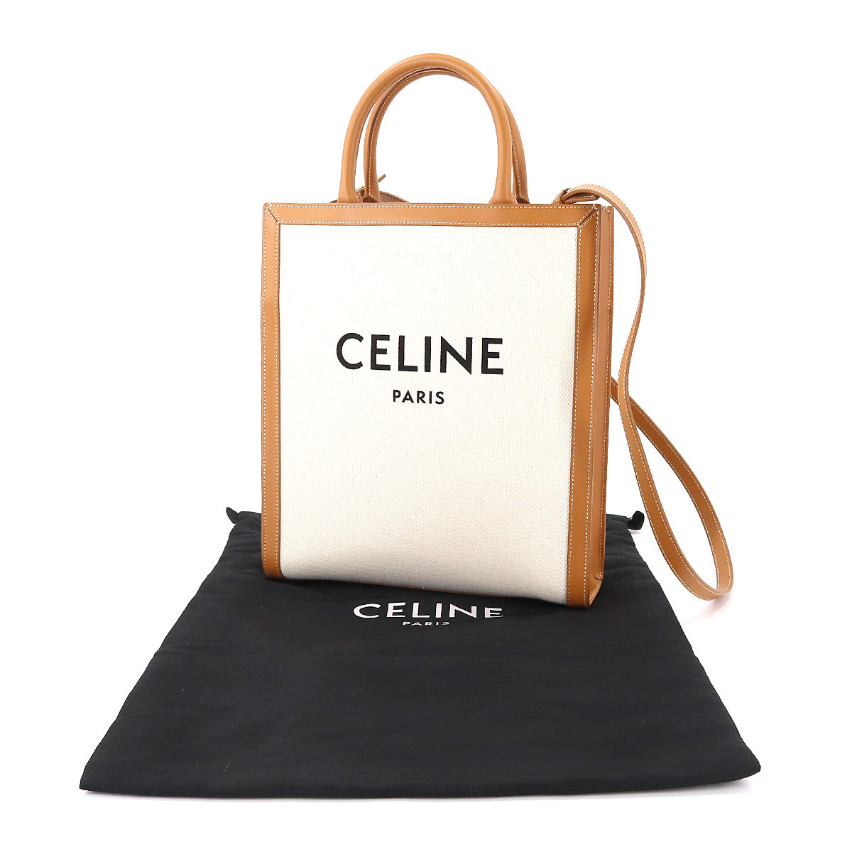 新品同様 セリーヌ CELINE スモール バーティカル カバ 2way トート