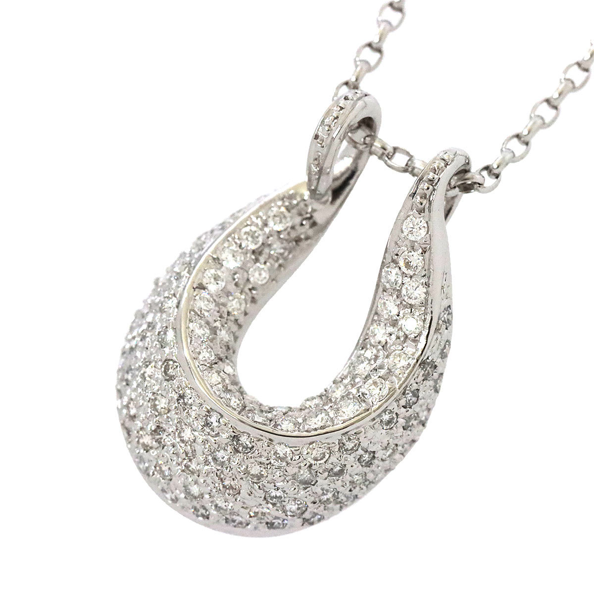 ダイヤモンド/0.77ct デザイン ネックレス K18WG | www.mcttt.gov.fj