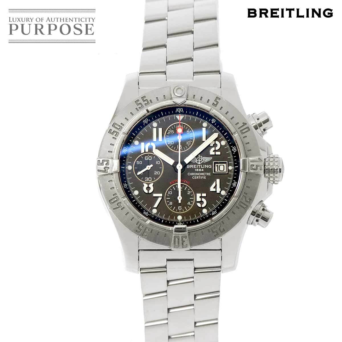 ブライトリング BREITLING アベンジャー スカイランド A13380 クロノグラフ メンズ 腕時計 ブラック 文字盤 自動巻き Avenger 90177973
