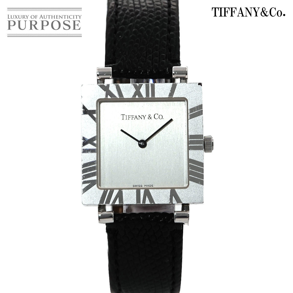 ティファニー TIFFANY&Co. アトラス スクエア ヴィンテージ メンズ 腕時計 シルバー 文字盤 SV925 クォーツ Atlas Square 90181316