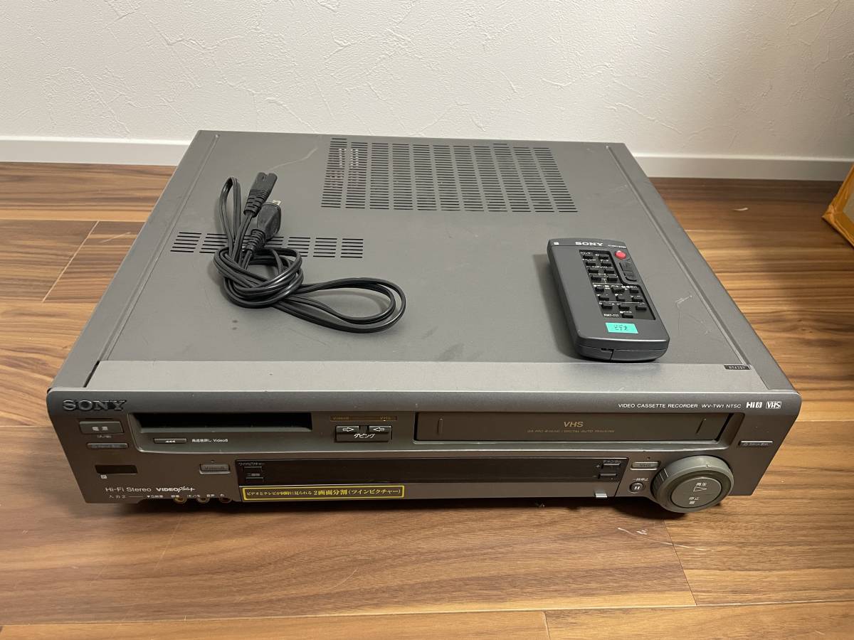 リモコン付 動作品】SONY Hi8/VHS Wデッキ 【 WV-TW1 】 家電、AV