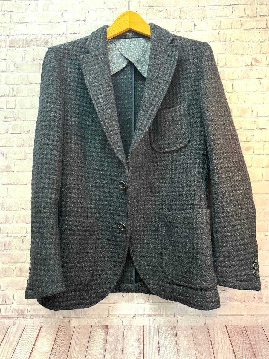 美品】STYLE WORKS ツイードジャケット ブラック系 メンズ 44