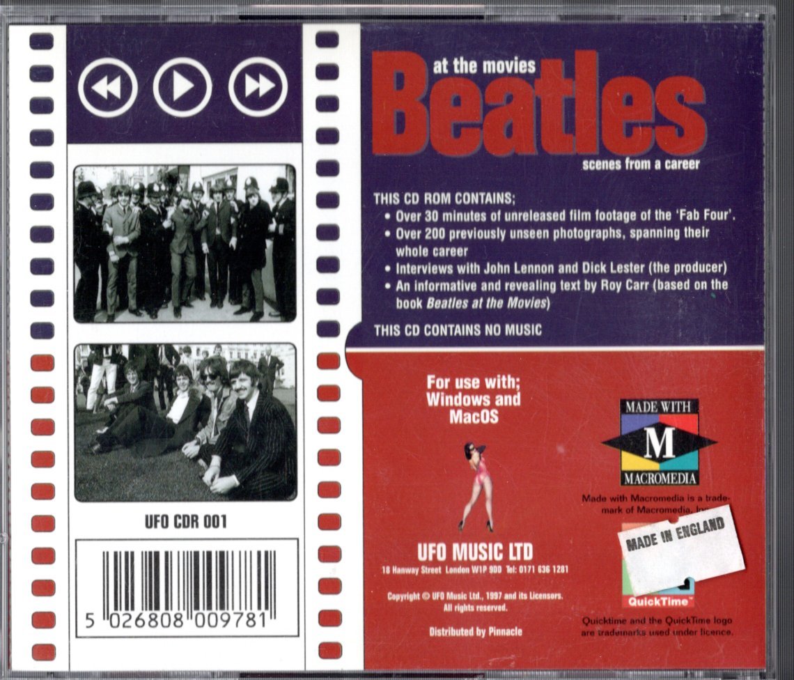 【（CD ROM）Beatles at the movies scenes UK製 1997年】Beatles ビートルズ_画像2