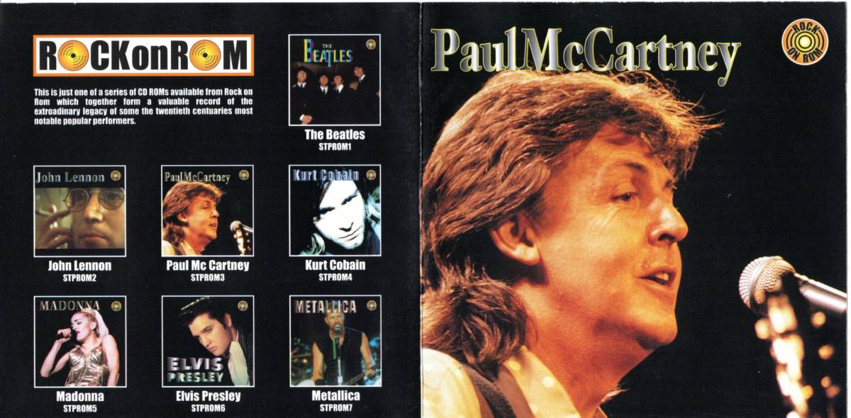 VCD【Paul McCartney ROCK on ROM STPROM3（UK 1999年製）】Paul McCartney Beatles ビートルズ_画像4