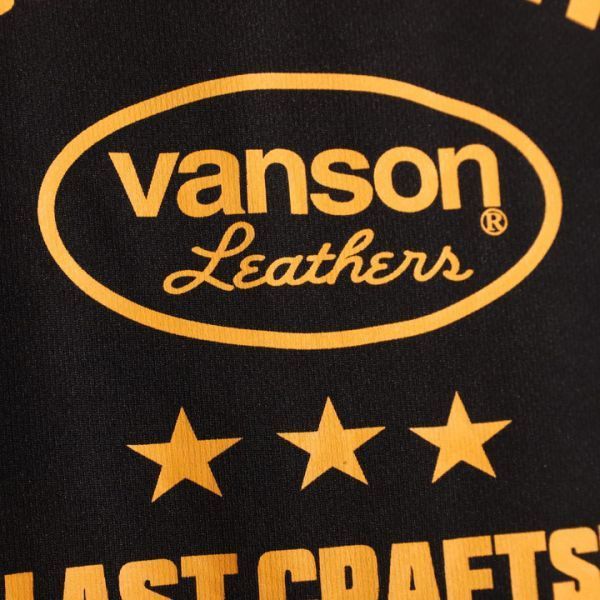 VANSON ドライメッシュ 半袖 Tシャツ VS22802S ブラック×イエロー【Mサイズ】バンソン_画像8
