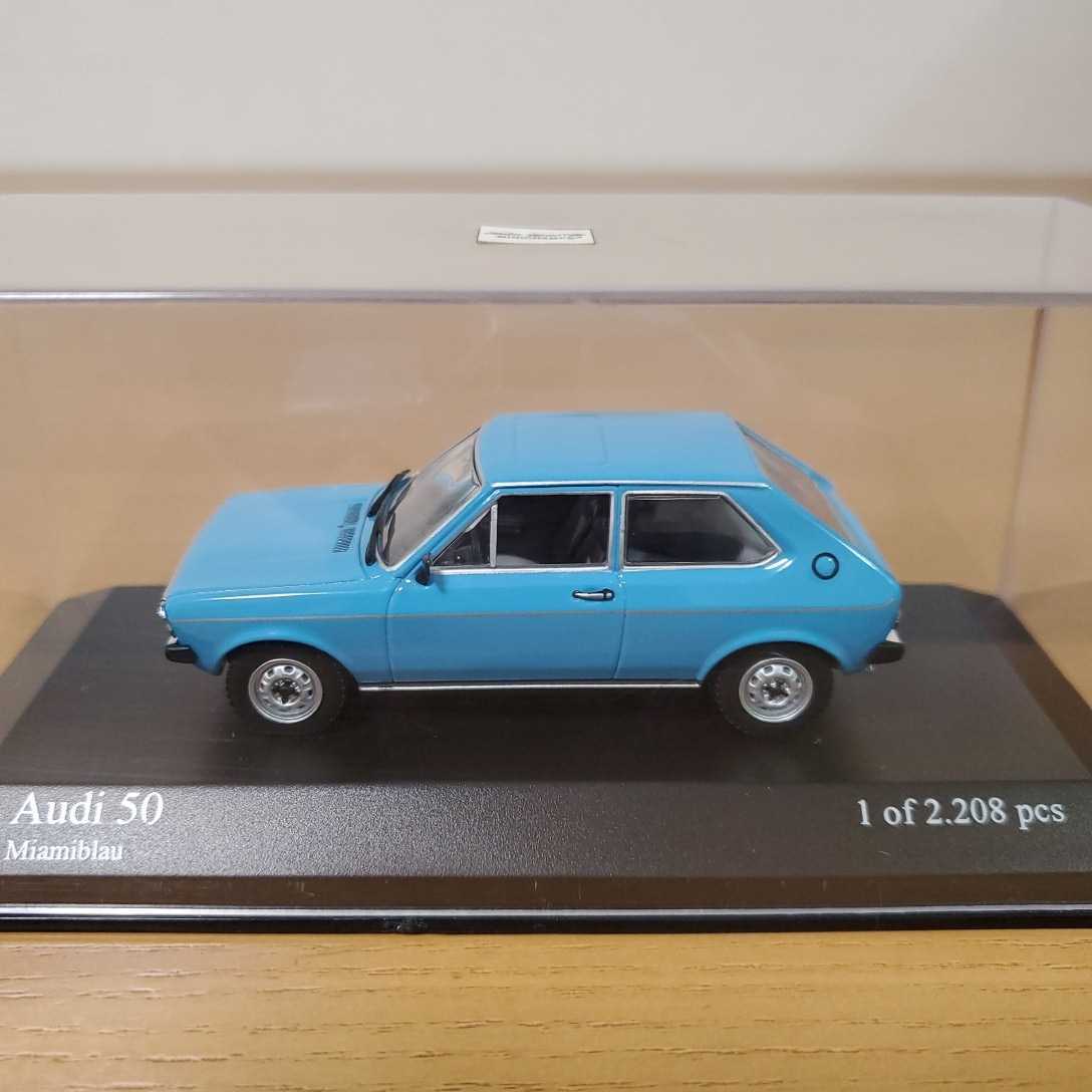 1/43 ミニチャンプス/Audi 50 1975 Miamiblau/アウディ 50 ブルー