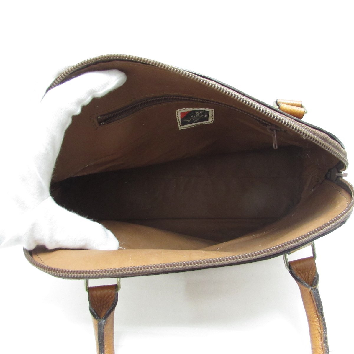 dakota Dakota handbag leather Brown Mini bag cow leather USED /2211D