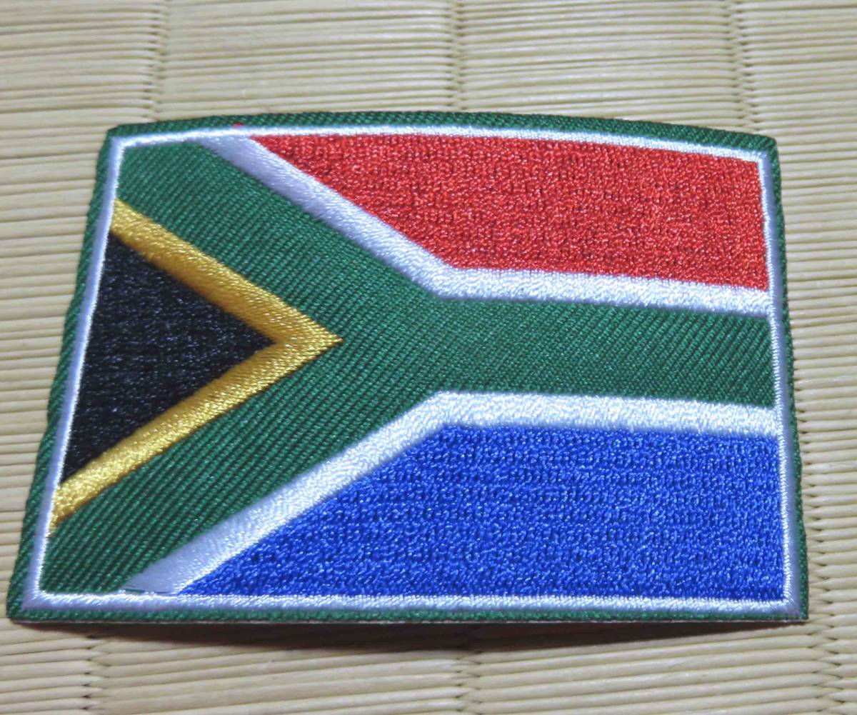 緑赤青SA国旗◆新品　サウスアフリカ　　南アフリカ代表　■South Africa　刺繍ワッペン■スポーツ　ラグビー　サッカー　陸上　クリケット