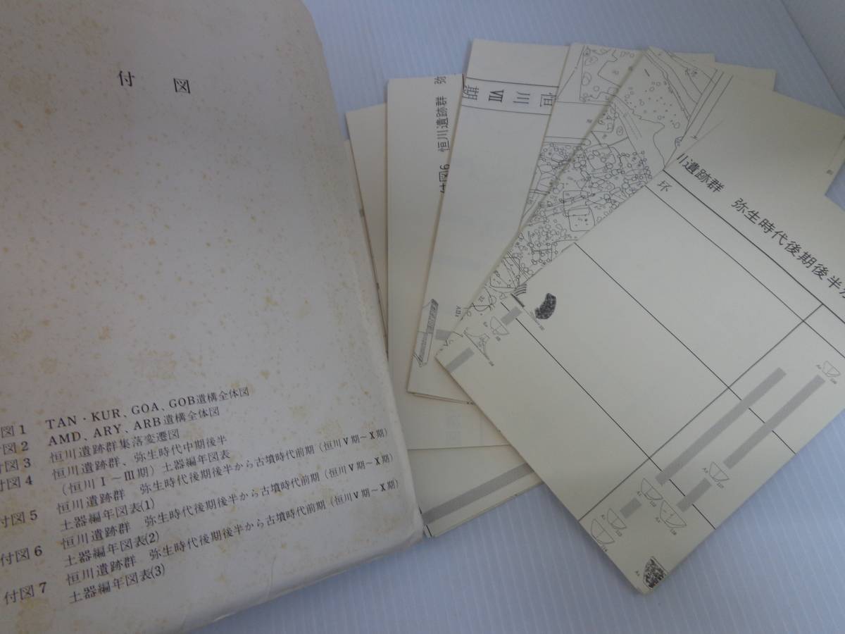 【恒川遺跡群】飯田市教育委員会　函付　遺物編　遺構編　付図7枚揃い　昭和61年発行//_画像2