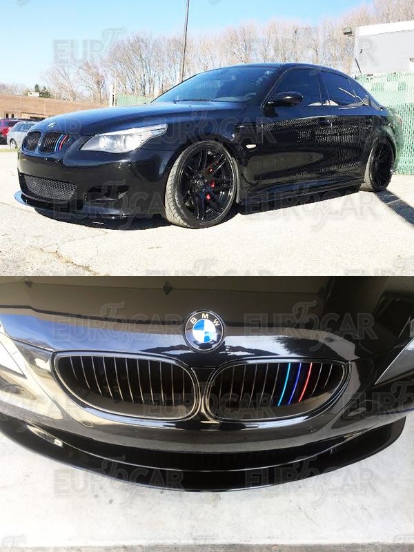 限定色 艶あり黒 塗装 フロントリップスポイラー BMW 5シリーズ E60 M5 K2スタイル FL-50621_画像1
