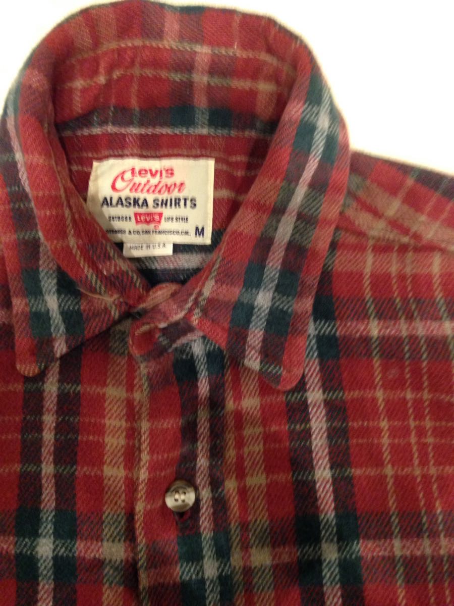 Levi's Levi's Outdoor ALASKA SHIRTS outdoor Alaska shirt flannel shirt MADE  IN USA M size : Real Yahoo auction salling