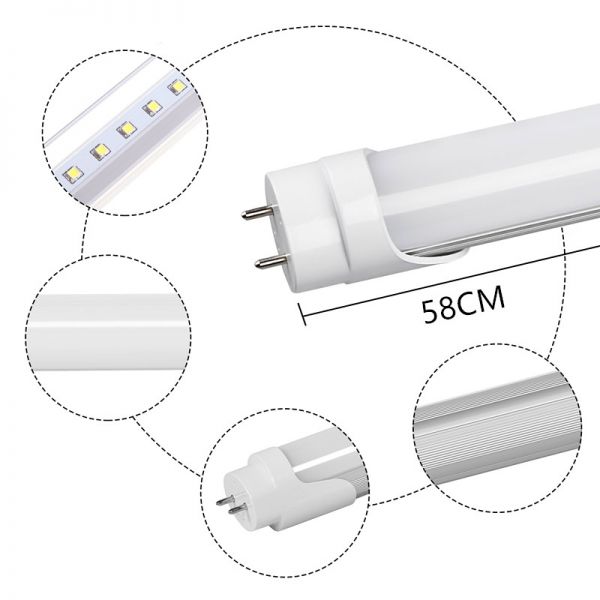 LED蛍光灯 直管 20W型 58cm 電球色 グロー式工事不要 LED照明ライト1本セット_画像2