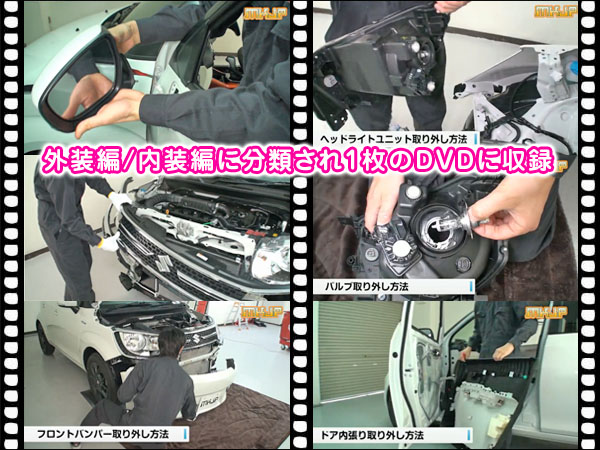 FF21S イグニス メンテナンス DVD 1枚組 愛車の点検 整備に 内装 外装 内張り エアロ ライト LED 脱着方法 DVD動画でわかりやすく解説_画像2