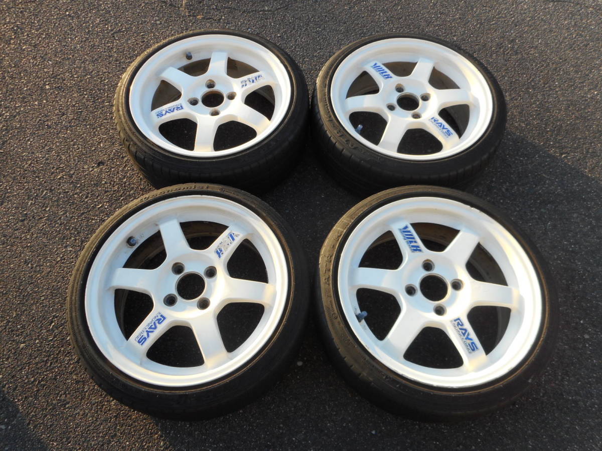 希少サイズ ボルク VOLK RAYS TE37 FORGED 軽量 アルミホイール 白 6.5