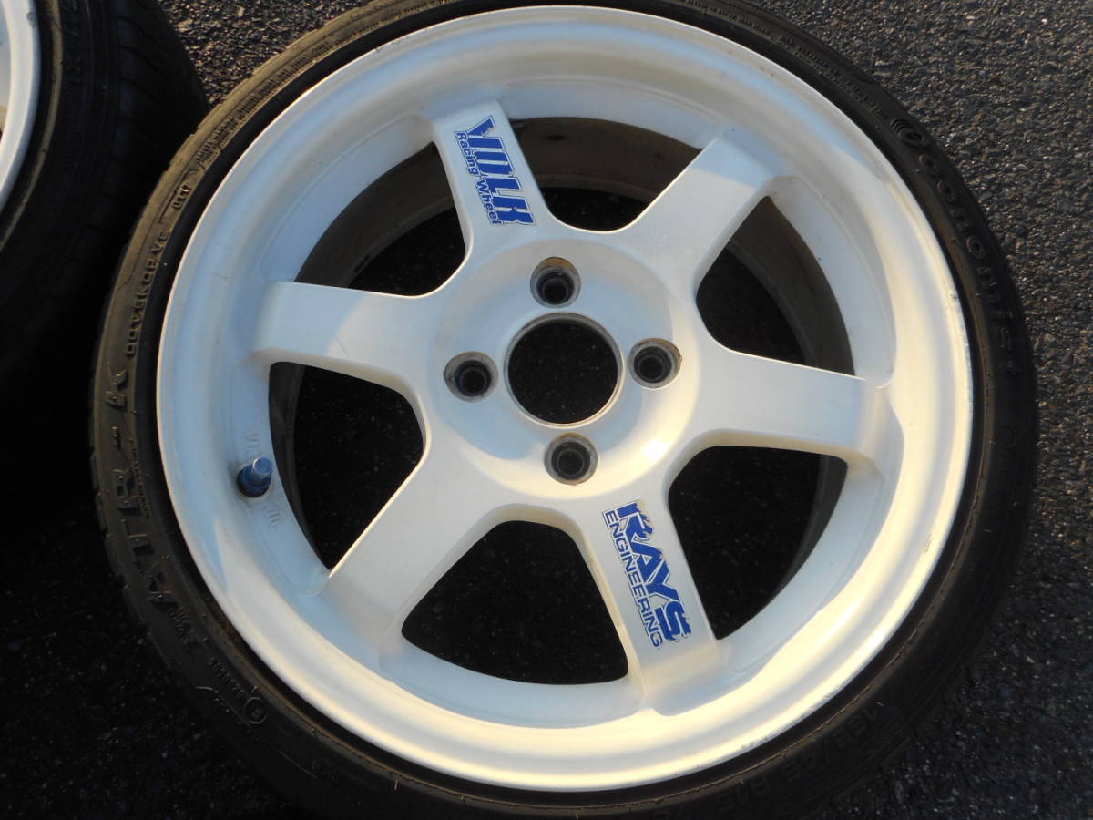希少サイズ ボルク VOLK RAYS TE37 FORGED 軽量 アルミホイール 白 6.5