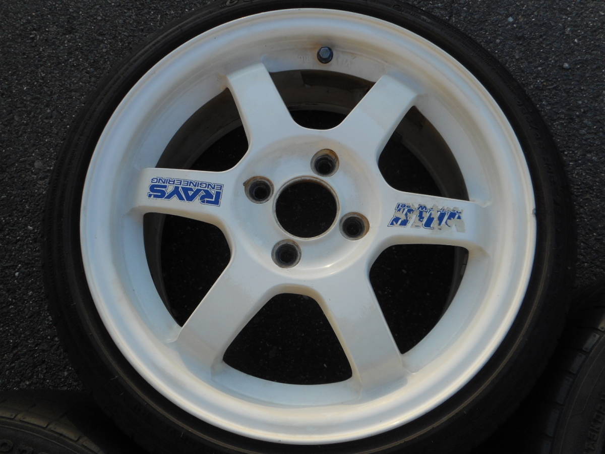 希少サイズ ボルク VOLK RAYS TE37 FORGED 軽量 アルミホイール 白 6.5