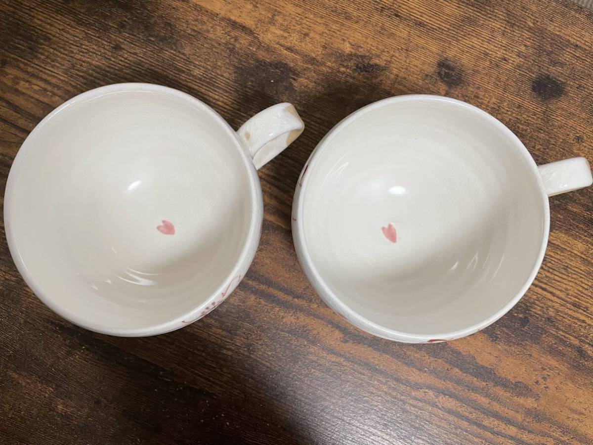 NR7】マグカップ 有田焼 桜 陶器 ピンク 桜マグ 食器 コップ スープカップ 和食器 2客セット 箱付き の画像5