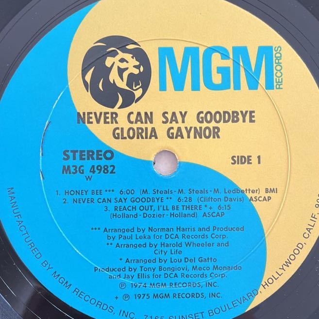 LP■DISCO/Gloria Gaynor/Never Can Say Goodbye/M3G 4982/グロリア・ゲイナー_画像4