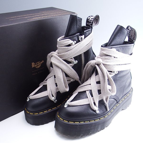 せんが 未使用同様 Rick Owens × Dr.Martens 1460 Quad Pent 8 Hole