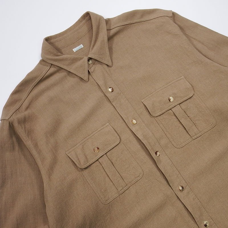 ふるさと割】 22ss a.presse アプレッセ サファリシャツ 2 brown