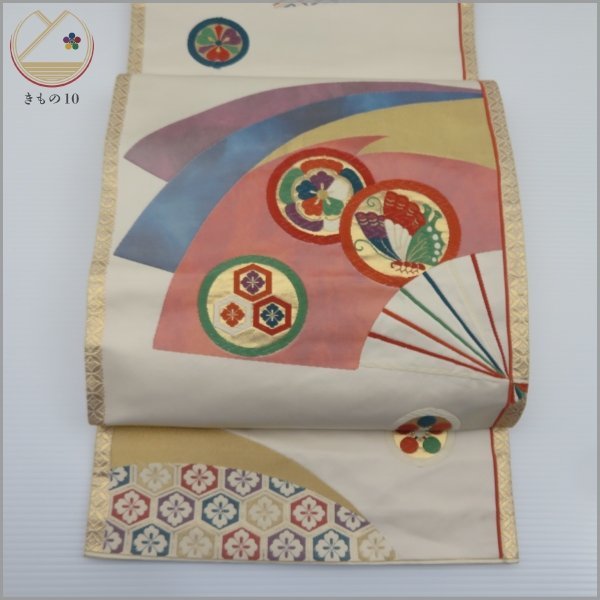 3583 未使用【西陣織】【薄手六通袋帯】 蝶々 浴衣/水着 着物