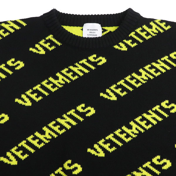 超安い】 トップス メンズ VETEMENTS ヴェトモン ニット サイズXS/中古