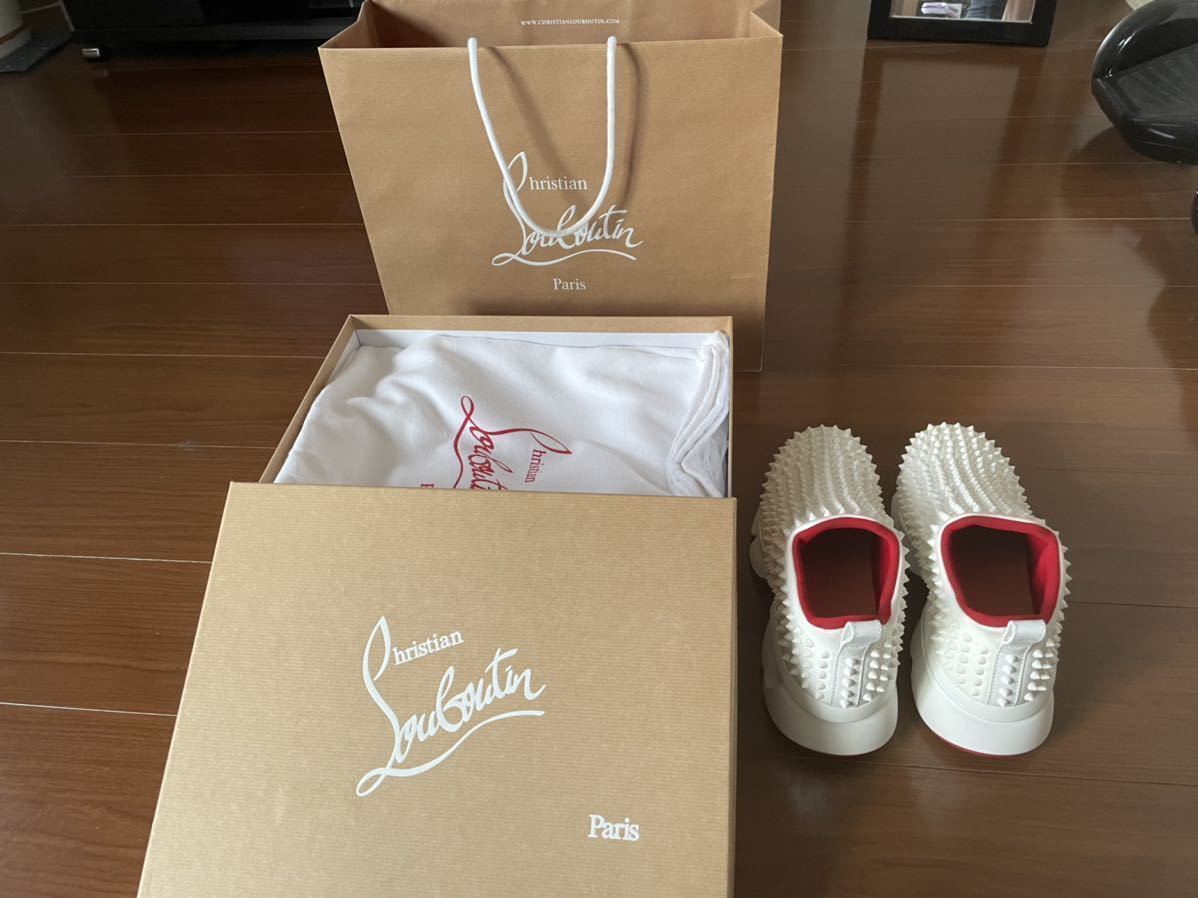 Christian Louboutin ローカットスニーカー/1/2.41/ホワイト/ソックス
