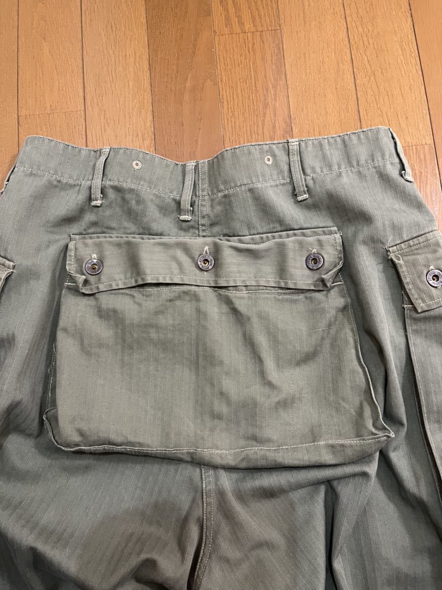  очень редкий USMC P-44 HBT TROUSERS Monkey брюки Downtown . рисовое поле 