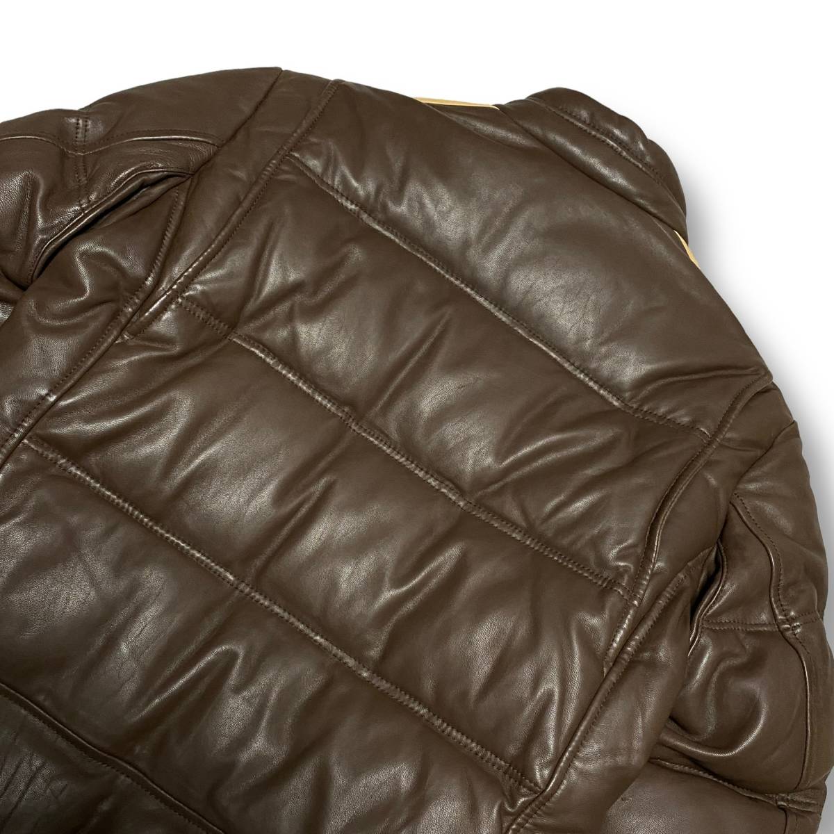 美品 Schott ショット 本革 羊革 ラムレザー ダウン ジャケット