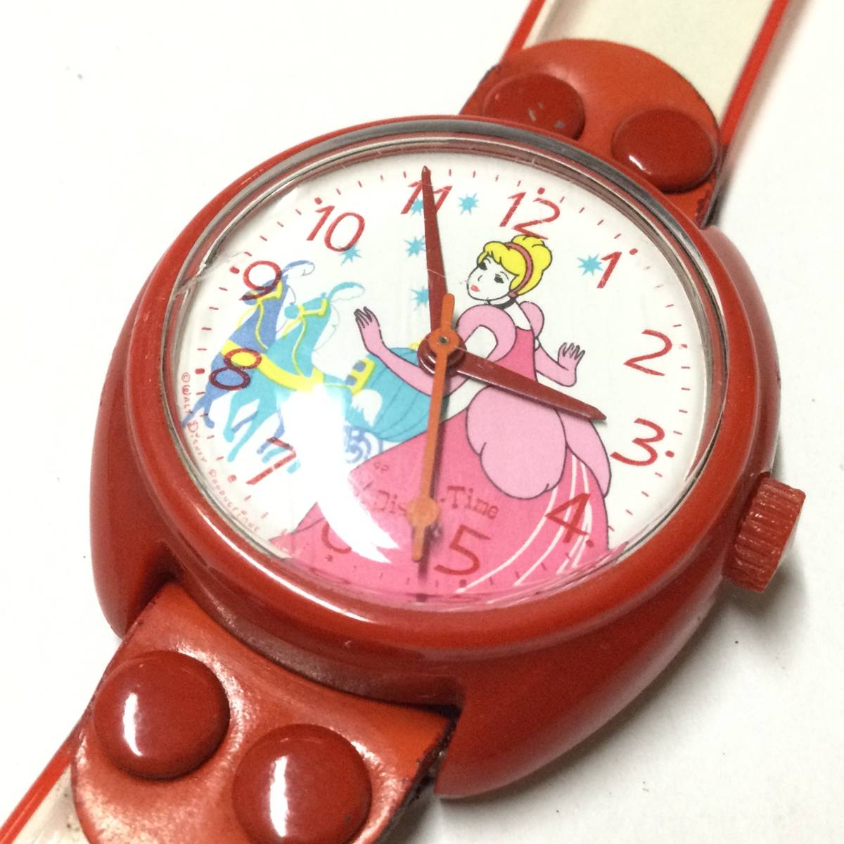 [ Showa Retro * rare ] hand winding Seiko Disney time sinterela hand winding wristwatch 