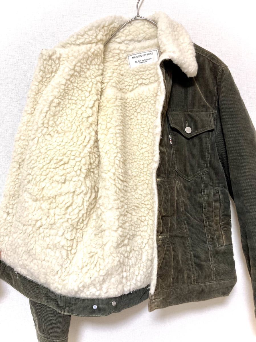 メゾンキツネ MAISON KITSUNE コーデュロイ ボアジャケット ブルゾン