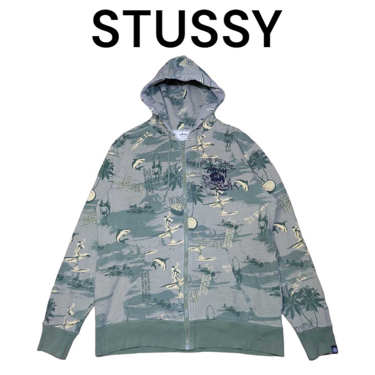 STUSSY общий рисунок полный Zip тренировочный Parker Stussy aro - рисунок Zip выше Parker 