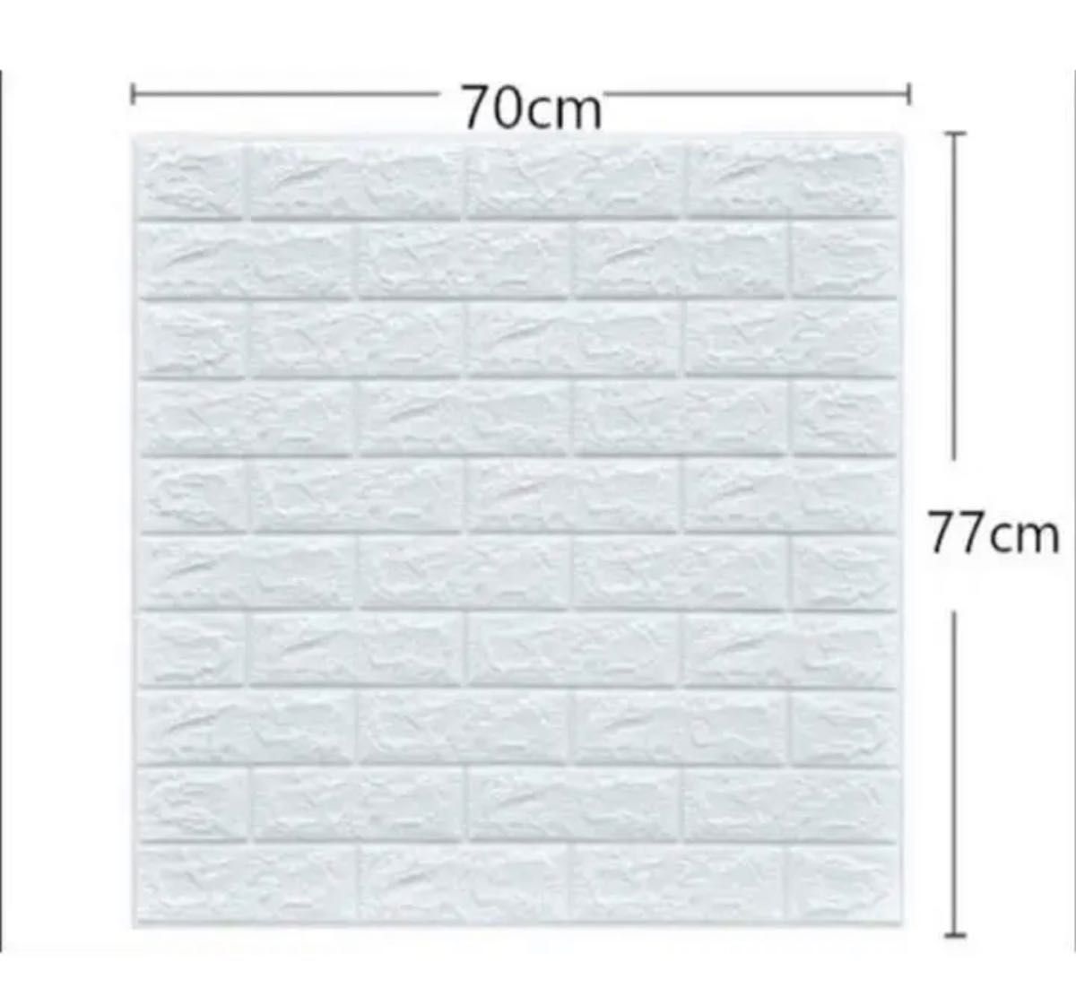 40枚セット 3D壁紙 DIYレンガ調壁紙シール ホワイト レンガ調壁紙 