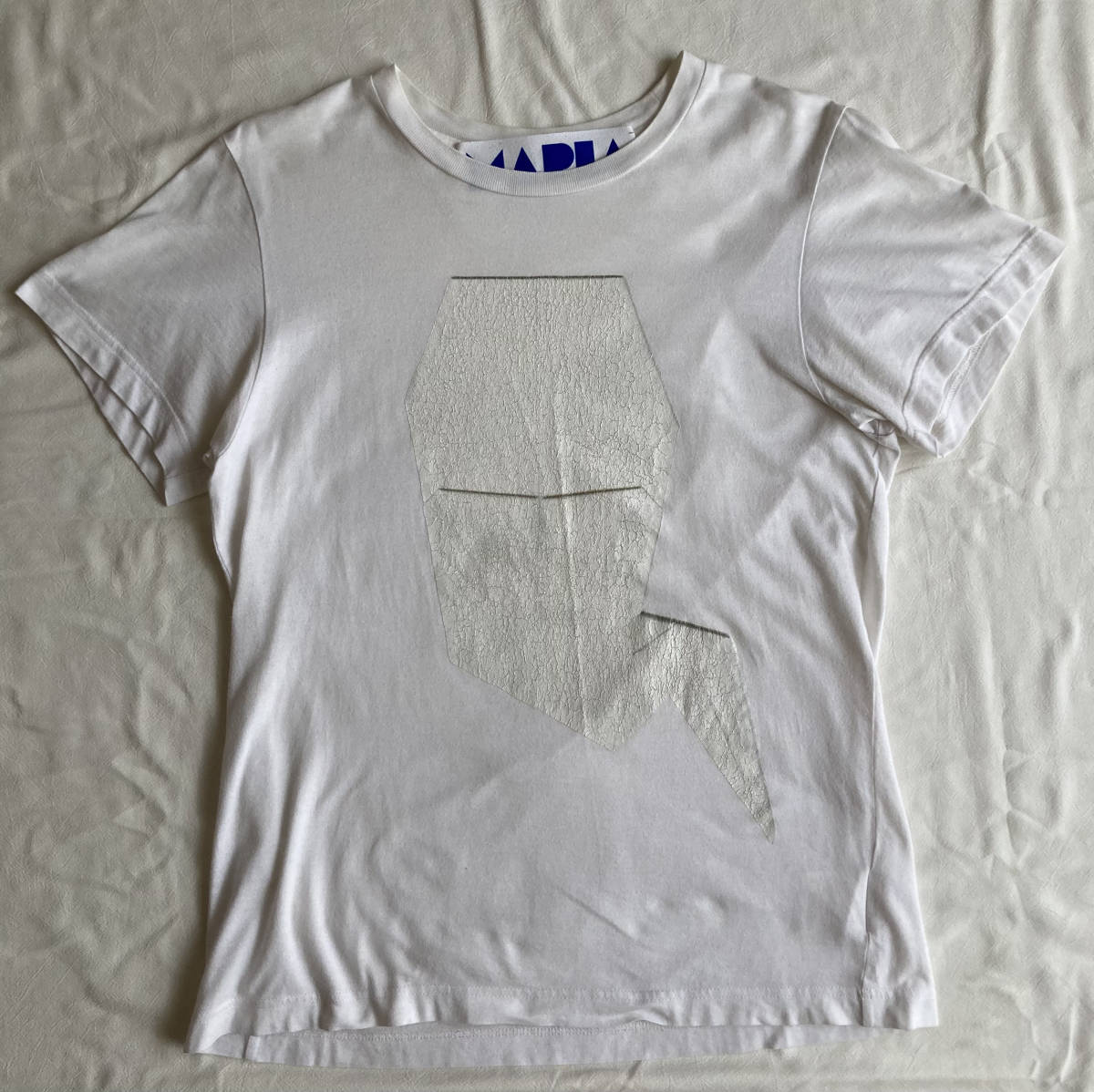 MARIA футболка / Мали a/ унисекс cut and sewn / белый белый / графика принт /Made in Japan сделано в Японии /MARIOS Mario s