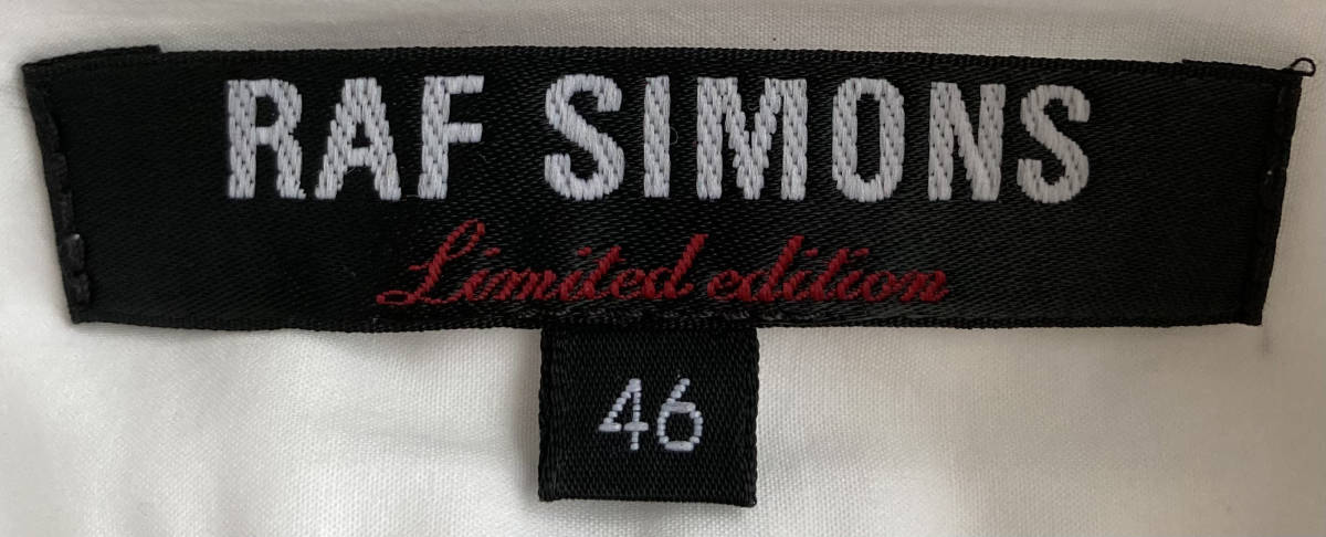 RAF SIMONS LIMITED EDITION シャツ 46/ラフシモンズ リミテッド エディション/カットソー/初期コレクション 希少アーカイブ/白ホワイト_画像9