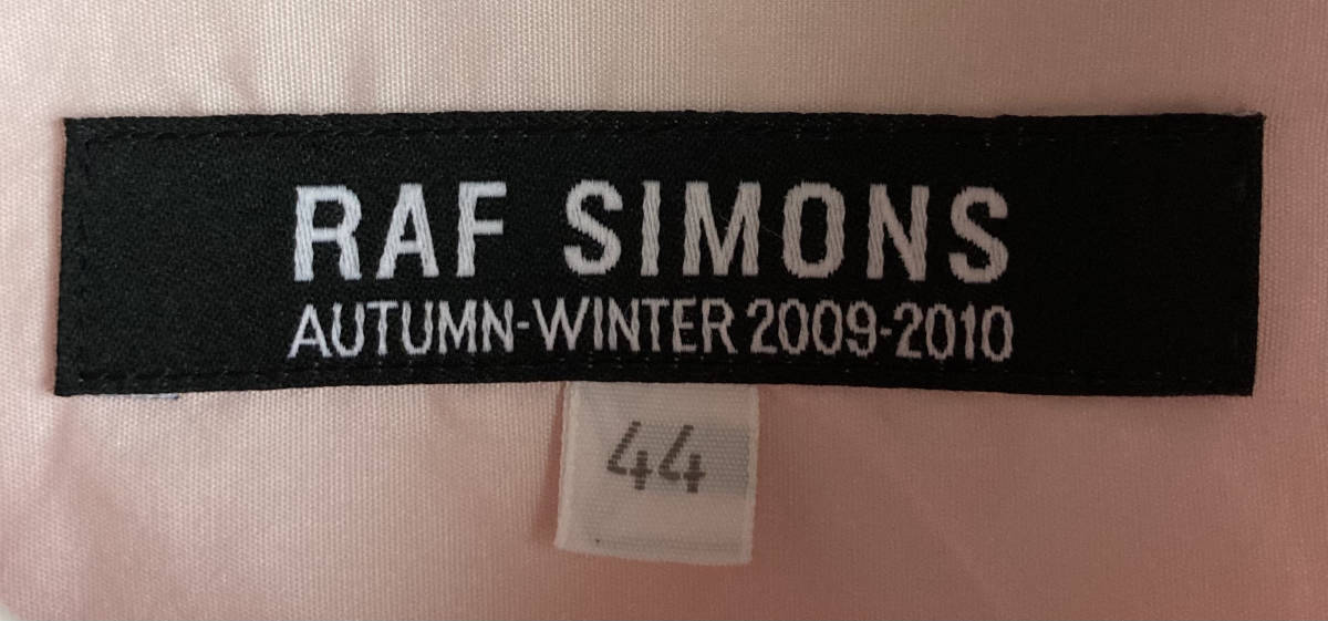 RAF SIMONS 2009-2010AW кнопка down рубашка 44/ свет розовый / Raf Simons / первый период коллекция редкий архив шоу деталь 