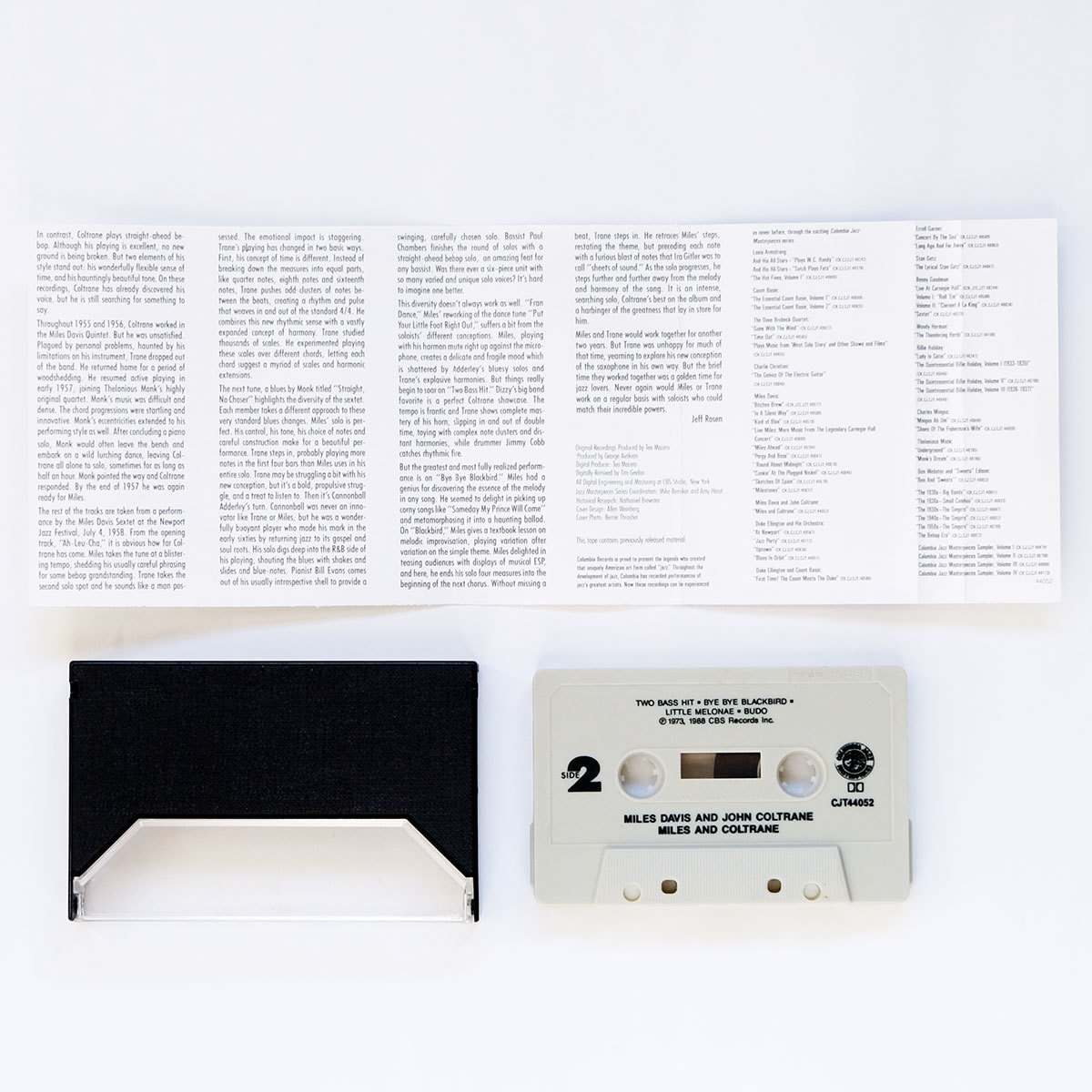 《US版カセットテープ》Miles Davis & John Coltrane●マイルス デイヴィス&ジョン コルトレーン/Bill Evans/ビル エヴァンス_画像4