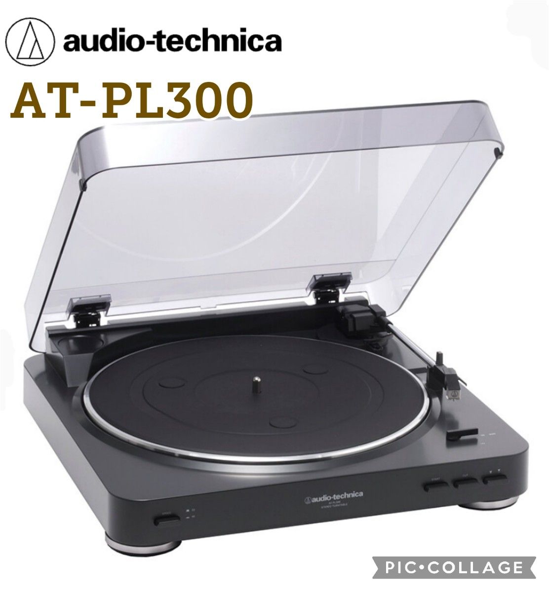 ■通電１度のみ【audio-technica／オーディオテクニカ】AT－PL300、ステレオターンテーブルシステム、ブラック