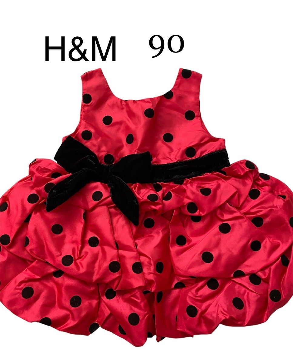 H＆M　 ワンピース　ドレス　水玉　フリル　子供服　可愛いドレスワンピース　９０センチ