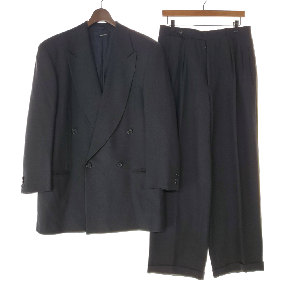 美品 ジョルジオアルマーニ GIORGIO ARMANI シルク×ウール ダブル