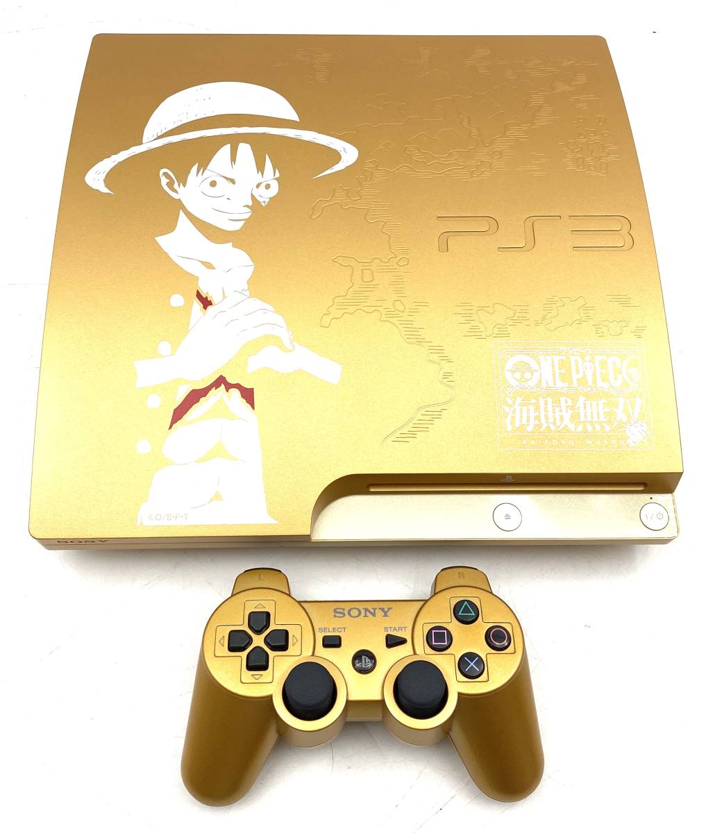 【デッドストック☆未使用品】 SONY ソニー PS3 プレステ 3 ワンピース 海賊無双 CECH-3000B Gold Edition PlayStation プレイステーション_画像3