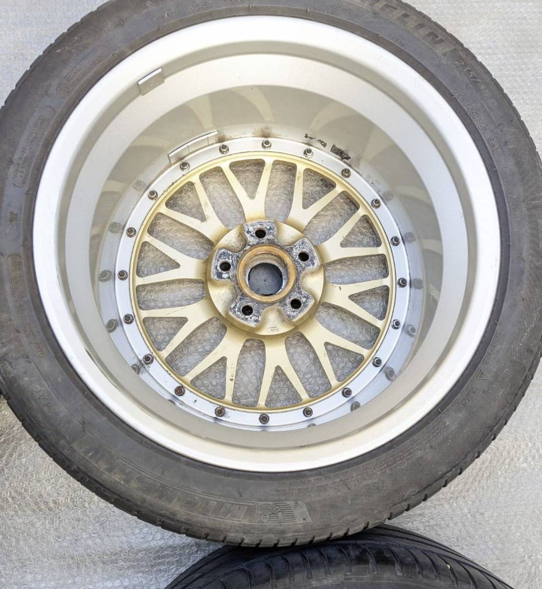 【希少!】BBS LM 18インチ LMP077 LMP080 8J +40 9J +42 235/45 R18 ミシュラン タイヤ アルミホイール 4本セット_画像9