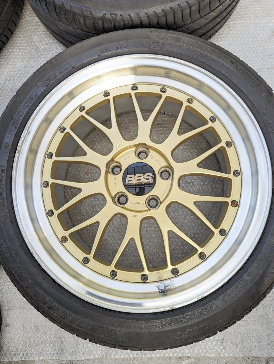 【希少!】BBS LM 18インチ LMP077 LMP080 8J +40 9J +42 235/45 R18 ミシュラン タイヤ アルミホイール 4本セット_画像3