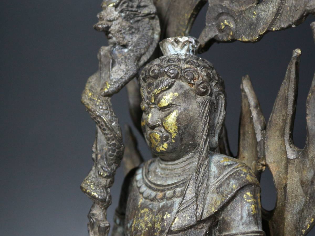 仏教美術 古銅 不動明王 仏像 置物 V R5243 大人の上質 16023円引き