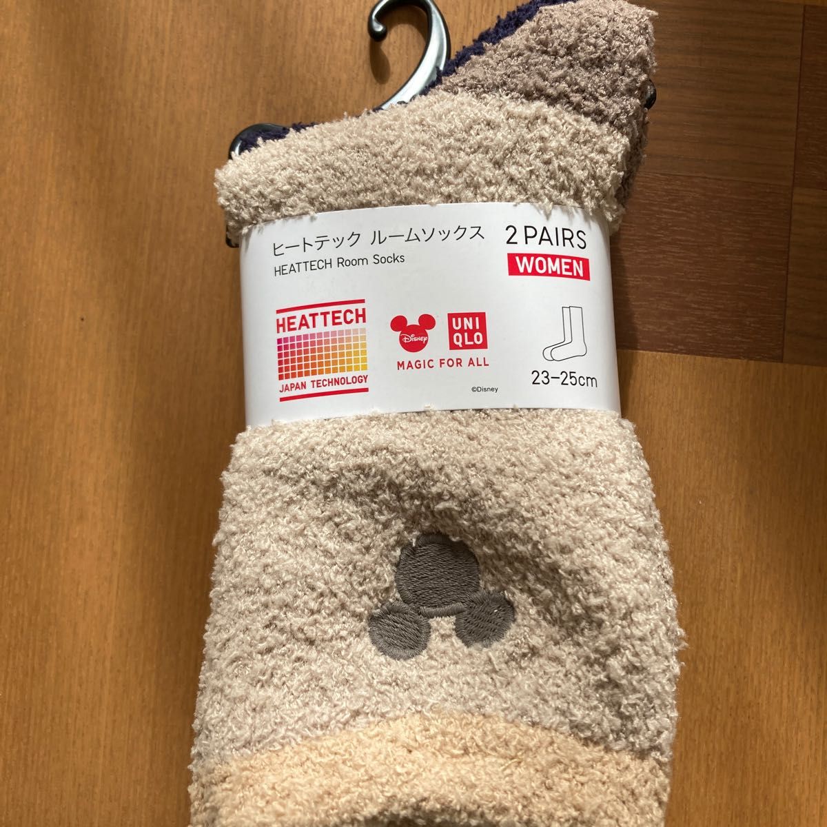 ユニクロ ディズニーヒートテックルームソックス(2足組)ミッキーマウス