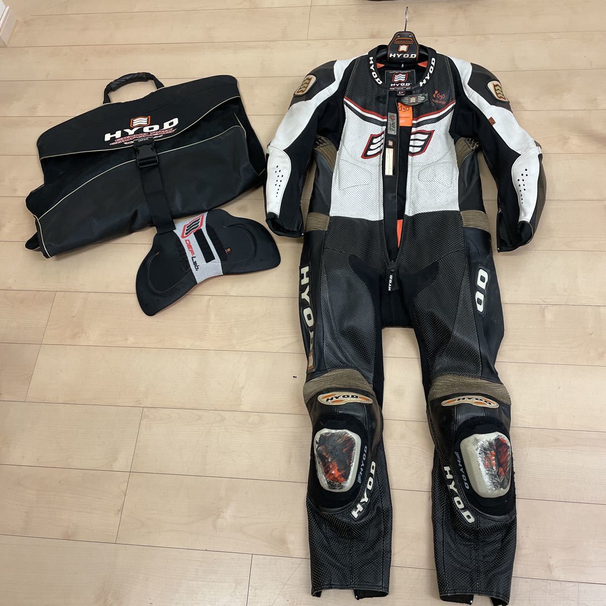 MFJ HYOD レーシングスーツ LWサイズ 革ツナギ レザースーツ