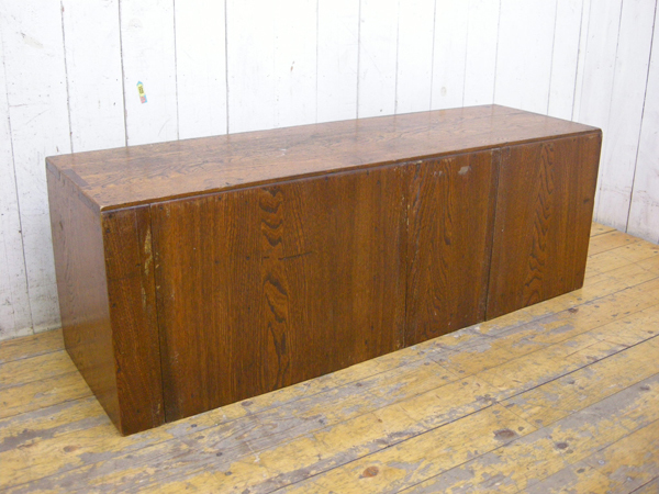 半額SALE☆ 蛇腹引き出しローボード・W106cm・キャビネット・昭和