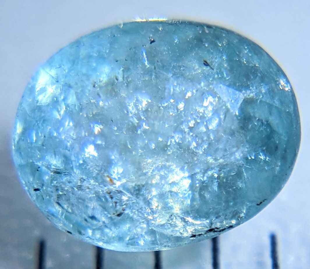 小さいけどブラジル産 天然パライバトルマリン 0.340ct ネオンブルー ルース レアストーン 宝石 jewelry ソーティング付き ネオンカラー の画像3