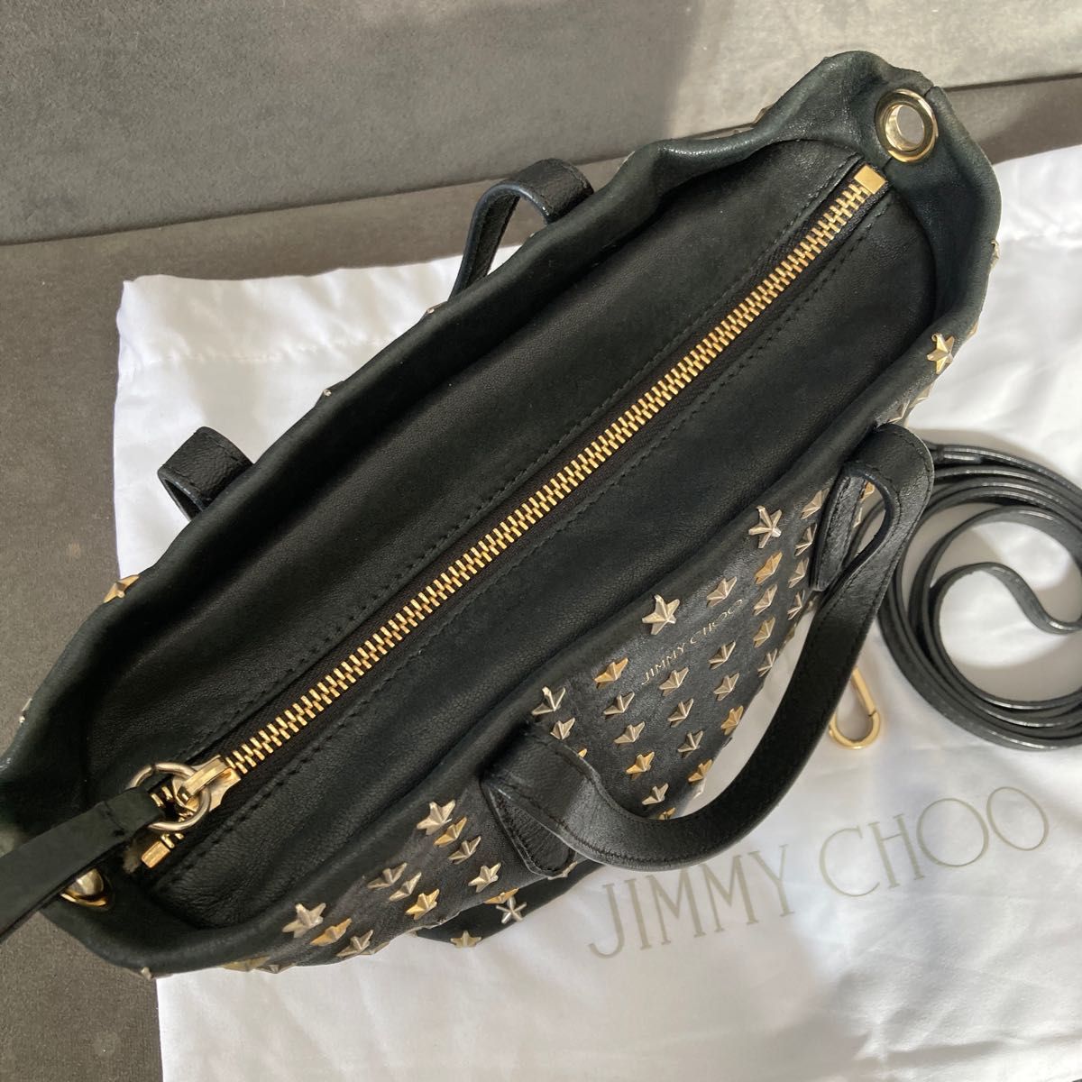 JIMMY CHOO ジミーチュウ  ハンドバッグ ショルダーバッグ  ミニサラ　スター　スタッズ